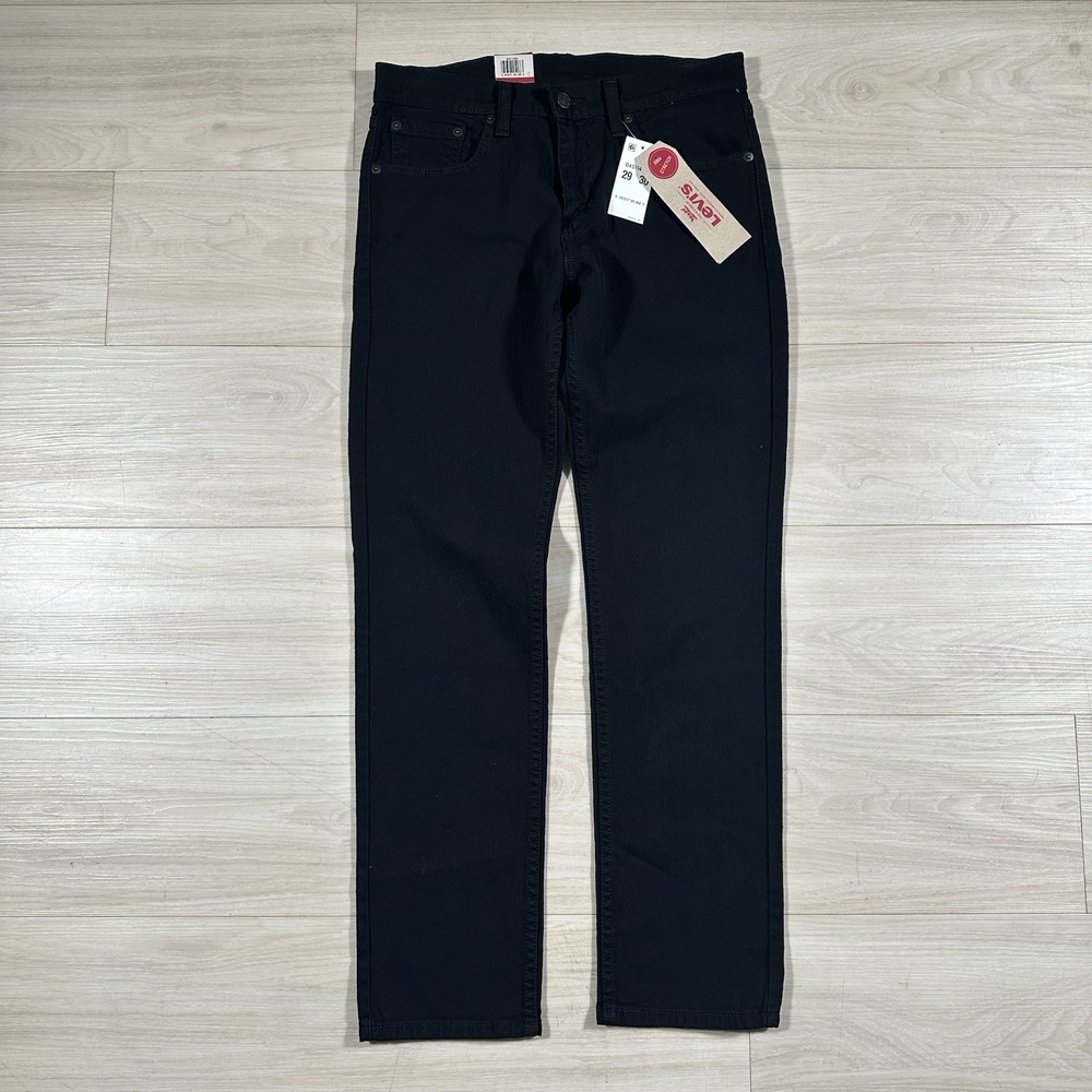 Levis 511 Slim Fit Mens Jeans 29x30 Black Stretch Denim 04511-4406 NEW